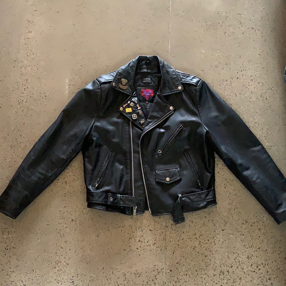 Verducci vintage leather thermolite jacket. With zip out inner liner